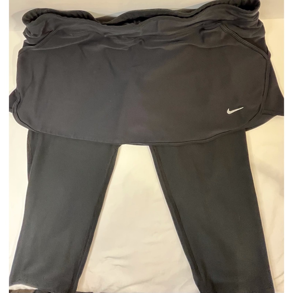 Nike‎ Dri-Fit Running Black Skapri Leggings Capri Skirt Women’s Size Medium